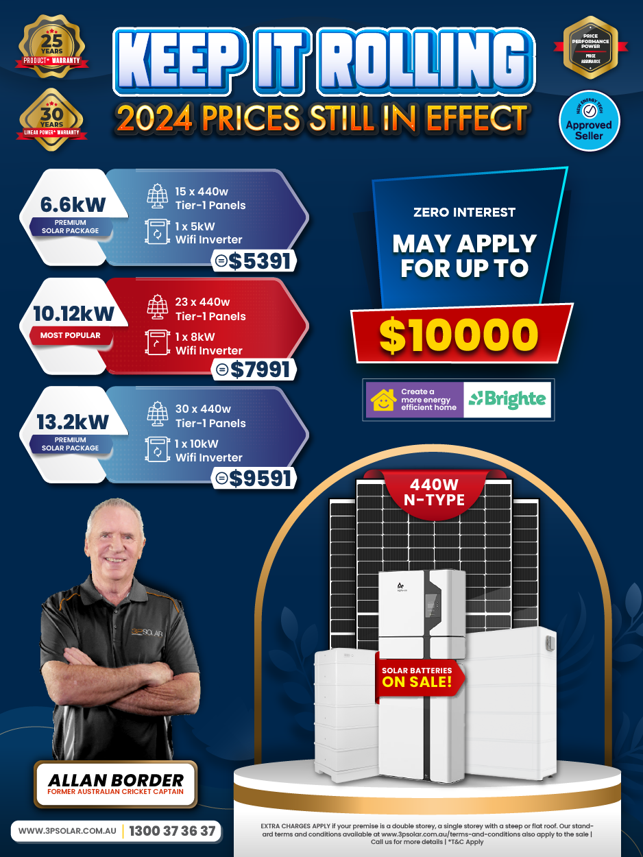 Solar panel system sale mobile banner for tasmania location